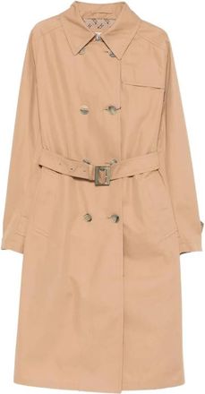 Herno Dean Short Trench Coat - Dames - Jas met riem - Beige - S - Katoen - Jassen