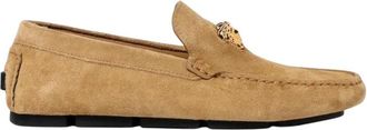 Versace Medusa Biggie Loafers - Heren - Loafers - Beige - 40 EU - Su&egrave;de - Schoenen