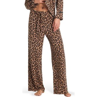 Savage x Fenty Softcore Modal Blend Sleep Pants in Toffee Tan On The Prowl Print at Nordstrom, Size X-Large