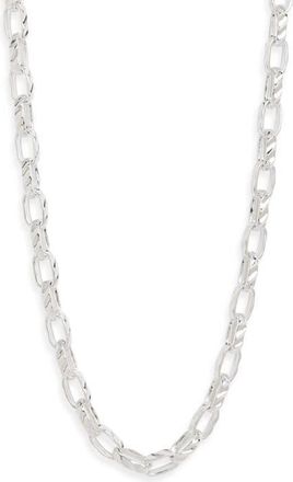 Nordstrom Fluted Curb Chain Necklace in Silver at Nordstrom