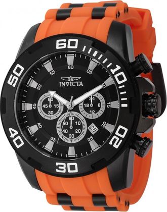 Invicta Pro Diver Scuba Chronograph GMT Quartz Black Dial Mens Watch 44550