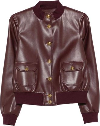 Twinset Jassen, Dames, Bruin, M, Polyester, Bordeaux Outerwear Jas Aw 25
