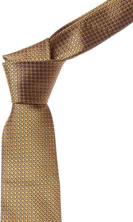 Canali Yellow Silk Tie