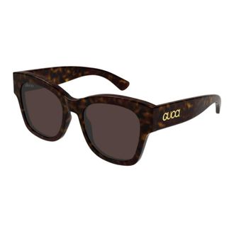 Gucci Stijlvolle zonnebril voor heren - unisex - Accessoires - Bruin - Maat: 53 MM