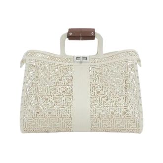 Fendi Pre-owned Tote Bags, female, Beige, Size: ONE SIZE Pre-owned Basket Forty Eight Plastic Tote Bag