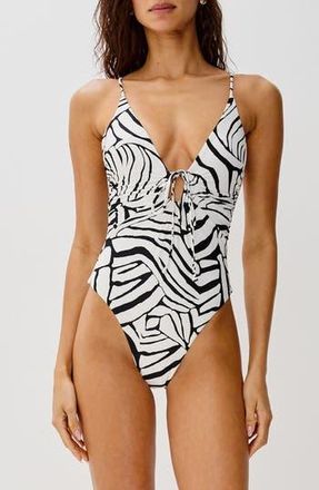 L*Space Piper Classic Keyhole One-Piece Swimsuit in Playa Blanca at Nordstrom Rack, Size X-Small