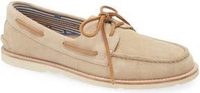Sperry Top-Sider Authentic Original 2-Eye Lugged Boat Shoe in Light Beige Leather Suede at Nordstrom Rack, Size 10.5