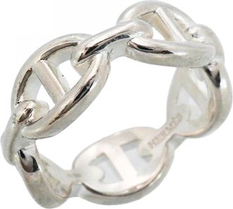 Herm&egrave;s Silver 925 Band Ring (Pre-Owned)