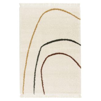 AFK Living Alfombra gruesa con flecos suave y refinada 160 x 230 cm