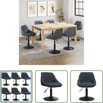 vidaXL Sedie da pranzo in velluto - Sedie da Pranzo Girevoli 6 pz Grigio Scuro in Velluto