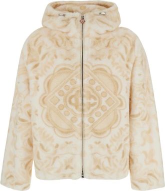Casablanca Jassen, Heren, Beige, M, Wol, Faux Fur Hoodie