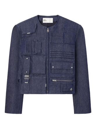 Tory Burch Giacca denim con tasche - Blu