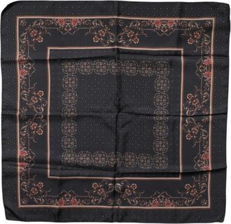 Dolce & Gabbana Vierkante Foulard Sjaal met Patroon - Dames - Zijden sjaals - Zwart - ONE Size - Accessoires
