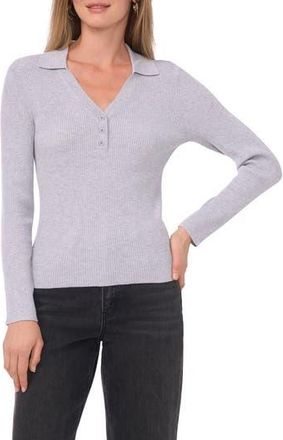 1.State Ribbed Polo Sweater in Light Heather Grey at Nordstrom Rack, Size Xx-Small