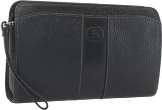 Burberry Pre-owned Leren Clutch - Dames - Vintage Clutch - Zwart - ONE Size - Leer - Vintage