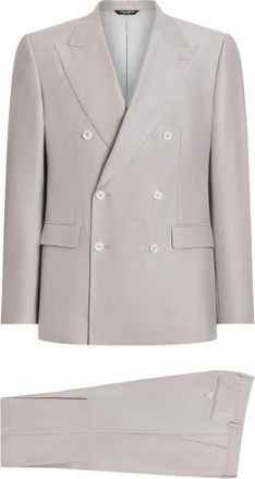 Dolce & Gabbana Rose Double-Breasted Suit - Heren - Business pakken - Beige - L - Kostuums