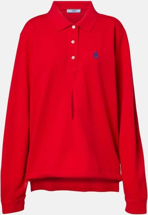 Prada Logo cotton piqu&eacute; polo shirt