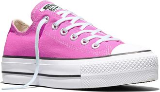 Converse Chuck Taylor All Star Platform Sneaker in Shocking Orchid/White/Black at Nordstrom, Size 6.5