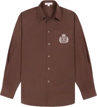 Sporty & Rich Camicia H&W Crest - Marrone