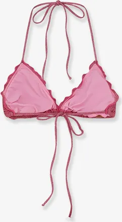 MC2 Saint Barth Womens Bikini Top Pink Viscose Swimwear Sea Clothing