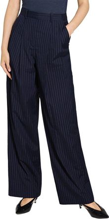 Theory Double-Pleat Linen-Blend Pant