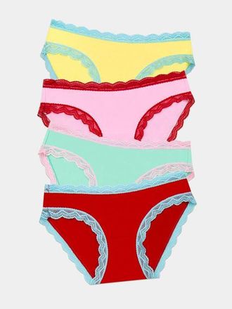 Stripe and Stare Original Knicker Four Pack in Bon Bon Brights at Nordstrom, Size X-Small Uk