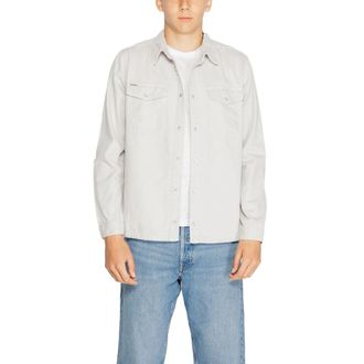 Antony Morato Regular Fit Overhemd in Denim met Zakken - Heren - Zomerjassen - Grijs - 3XL - Denim - Jassen