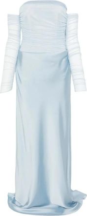 Rotate Maxi Jurk - Dames - Avondkleed - Blauw - M - Polyester - Kleedjes