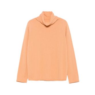 Le Tricot Perugia Turtlenecks, female, Orange, Size: L Turtleneck Sweater