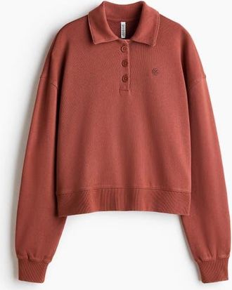 H&M Loose-fit Polo Shirt in Rust Red at Nordstrom, Size Xx-Large