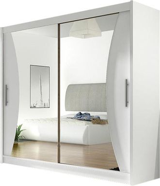 Mirjan24 Mobilier1 - Armario Closico 124, Blanco, 215x180x57cm, Puertas De Armario: Correderas, N&uacute;mero De Estantes: 0