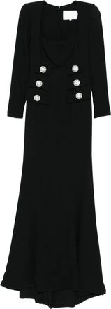 Costarellos Abito lungo con bottoni - Nero