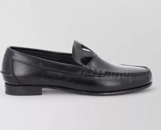Hereu leather cutout loafers