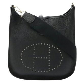 Herm&egrave;s Pre-owned Evelyne II PM Schoudertas Zwart Leer - Dames - Pre-owned - Zwart - Maat: ONE Size Leer