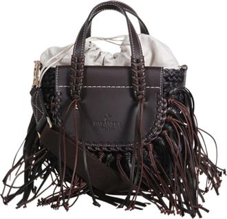 Cuba Lab Habanera Fringes Baby Bag - Dames - Schoudertassen - Zwart - ONE Size - Katoen - Tassen