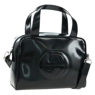 Gucci Pre-owned Handbags, female, Black, Size: ONE SIZE Pre-owned Patent Leather Hand Bag