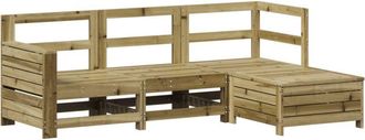 vidaXL 4 Piece Garden Sofa Set Impregnated Wood Pine vidaXL