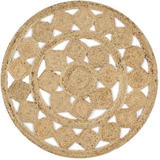 vidaXL Tappeto Lavorato a Mano in Juta Intrecciata 150 cm - Vidaxl