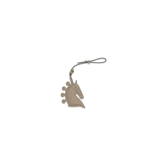 Max Mara Accessoires, Dames, Bruin, ONE Size, Leer, Leren Eenhoorn Charm Sleutelhanger