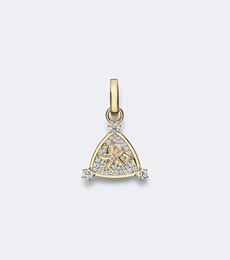 Foundrae Resilience Blossoms 18kt gold pendant with diamonds