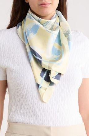 Nordstrom Rack Floral Satin Scarf in Blue Horizon Floral at Nordstrom Rack