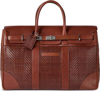 Brunello Cucinelli Country gevlochten reistas - Bruin