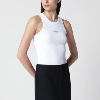 Givenchy White slim-fit tank top with logo