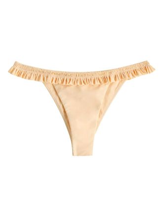 Faithfull The Brand Esterel ruffled bikini bottoms - Neutrals