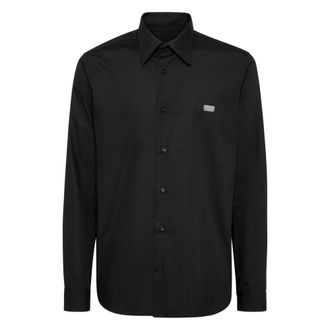 Philipp Plein Heren, Overhemden, Zwart, Maat: 3XL Katoen