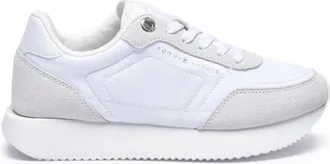 Tommy Hilfiger Schoenen, Dames, Wit, 42 EU, Leer, Essential Runner