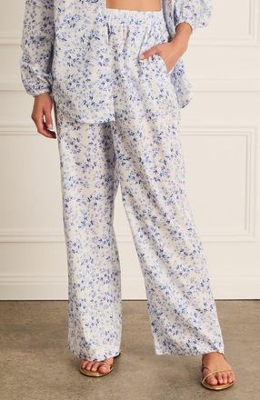 Aqua Blu Australia High Waist Resort Pants in Blue at Nordstrom, Size Xx-Large 30