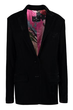 Etro Etro Womens Velvet Blazer - Black - Size EU 38 (Womens)