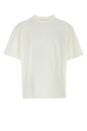 The Row White Solid Crew Neck T-Shirt