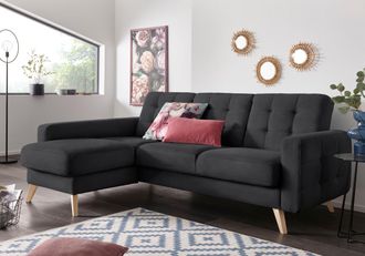 Exxpo Sofa Fashion Ecksofa »Nappa, kompakt und komfortabel, bequem, zeitloses Design, L-Form« tolle Detailverarbeitung, inkl. Bettfunktion und Bettkasten